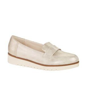 TIME TRU LEATHER MEMORY FOAM SLIP ON WEDGE LOAFERS NWOT